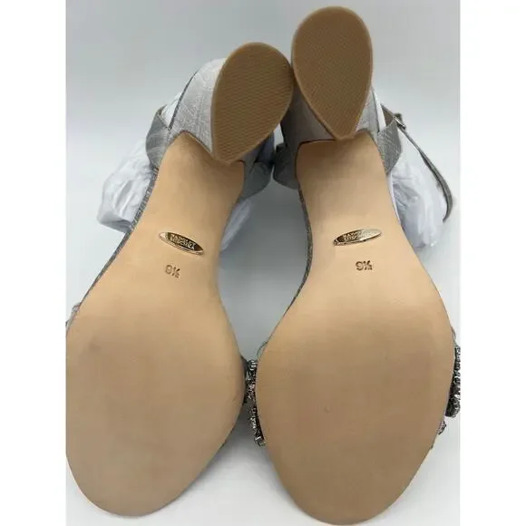 Badgley Mischka Women's Jill Chrystal Embellished Block Heel MP5331 Size 9.5 NIB - Picture 3 of 12